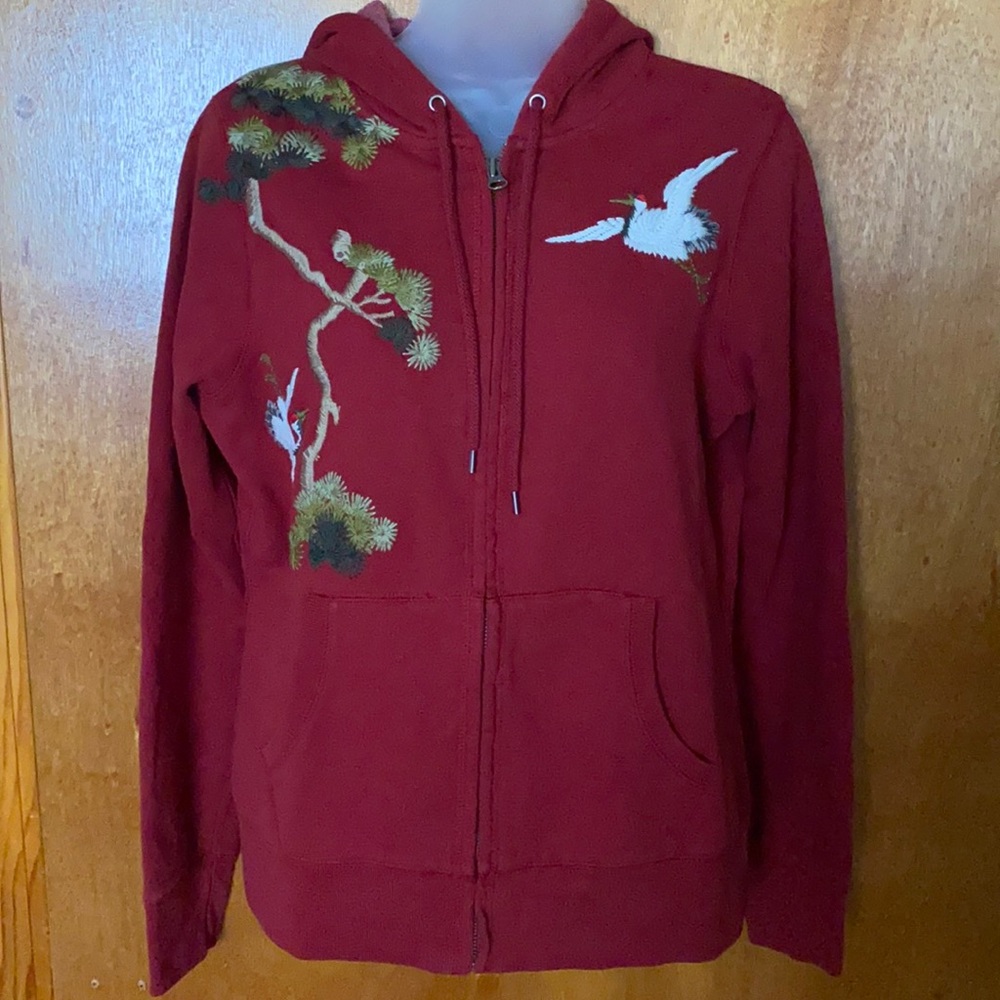 Lucky Brand Embroidered Hooded Sweatshirt